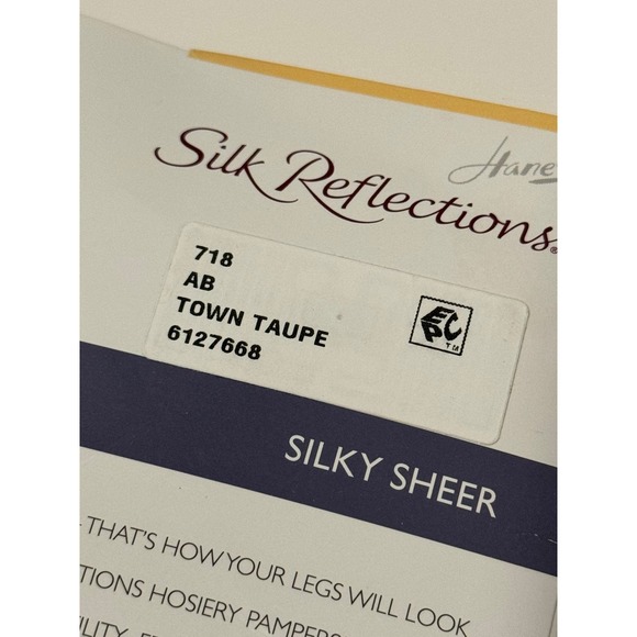2 Hanes Silk Reflection Panty Hose ,Control Top ,Reinforced Toe,Size AB - Picture 3 of 5